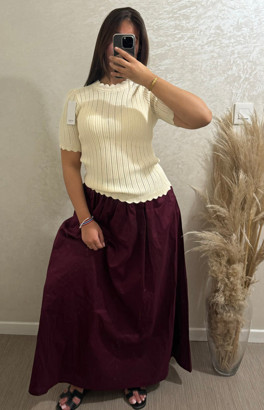 Jupe Sonia bordeaux