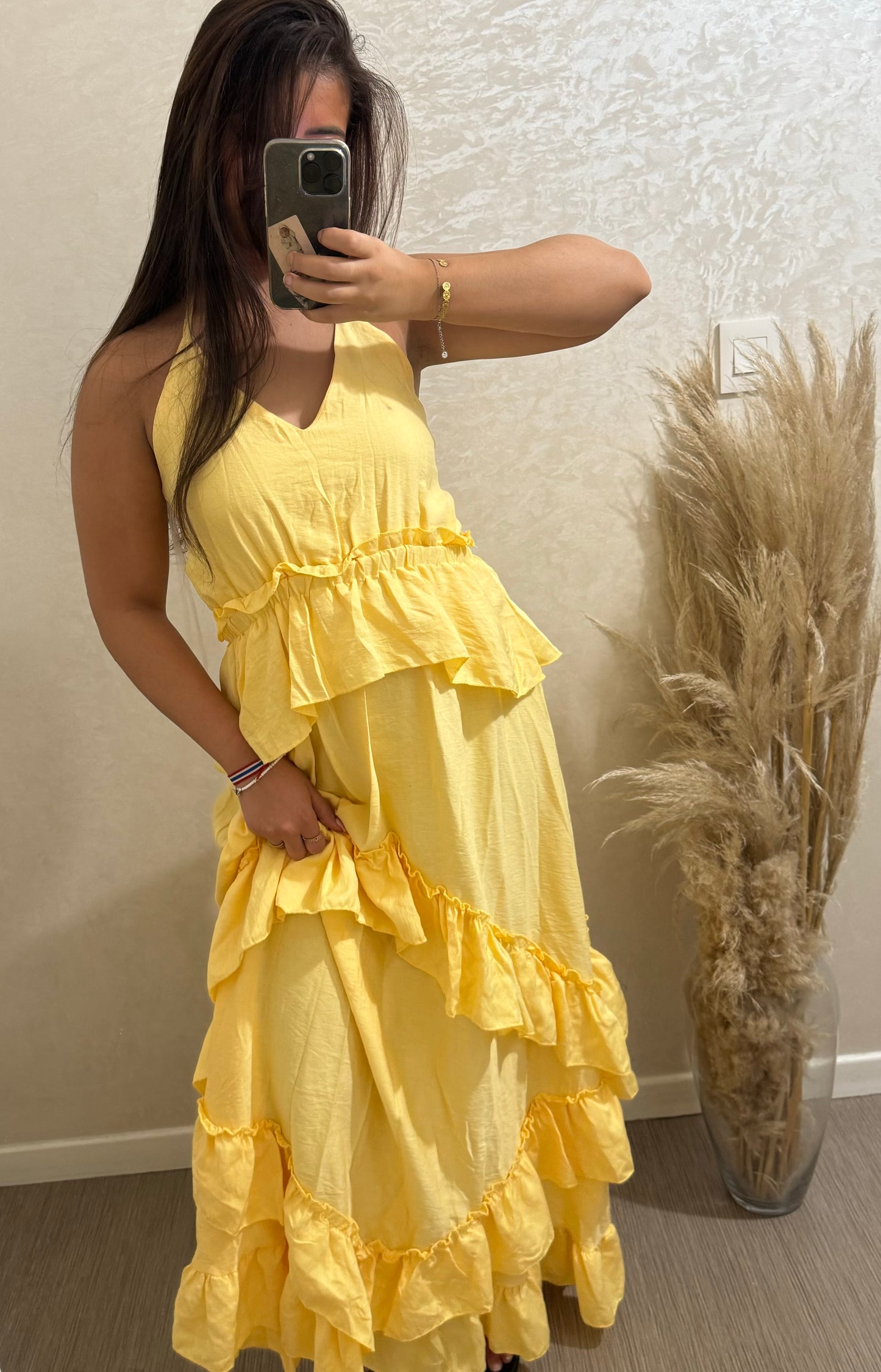 Robe Noor poussin